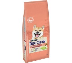 Сухой корм DOG CHOW с чувствительным пищеварением Лосось 14кг 