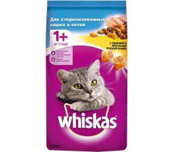 Whiskas для стерилизованных кошек курица 1.9 кг