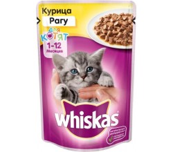Whiskas для котят рагу курица 75г