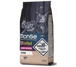 Monge Bwild Low Grain Kitten Goose для котят гусь 1.5 кг