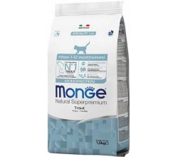 Корм Monge Natural Superpremium Monoprotein монопротеиновый для котят форель 1.5 кг