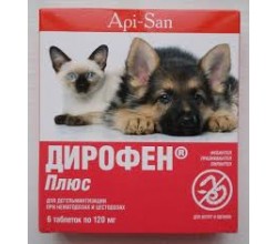 Дирофен Плюс антигельминтик для котят и щенков, 6 таб