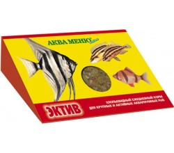 Корм для рыб "Аква-меню" Эктив 11 гр хлопья для крупных рыб
