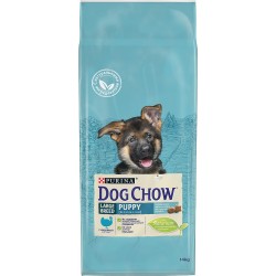 Dog Chow Puppy Large Breed, для щенков крупных пород, индейка, 14 кг.