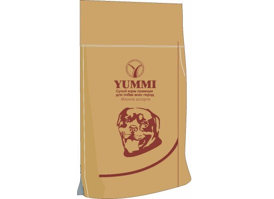 YUMMI (ЮММИ) Premium ADULT корм для собак мясное ассорти, 0,6 кг