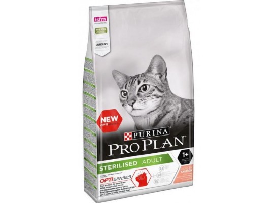 Сухой корм PRO PLAN Cat для стерилизованных кошек Лосось 10кг 