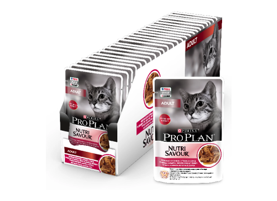 Влажный корм PRO PLAN для стерилизованных кошек Говядина в соусе 26 шт 85г
