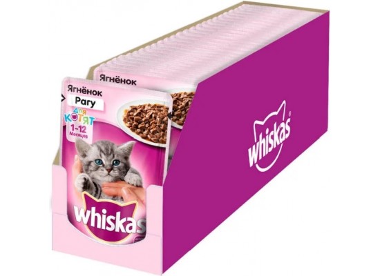 Влажный корм Whiskas для котят рагу ягненка 28шт 75г
