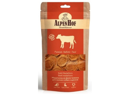 Лакомство AlpenHof A510 для мелких собак и щенков медальоны из филе теленка 50 г