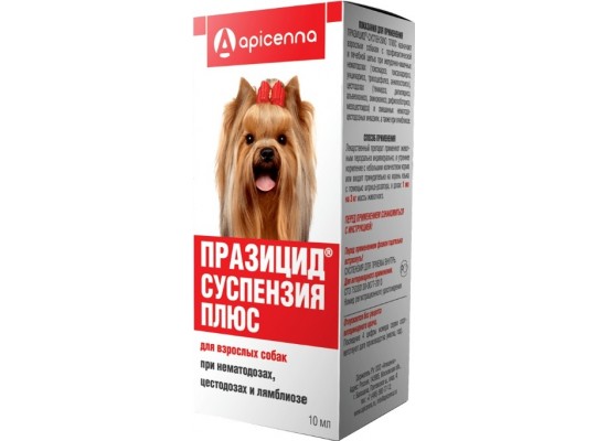 Apicenna Празицид Плюс для взрослых собак 10 мл