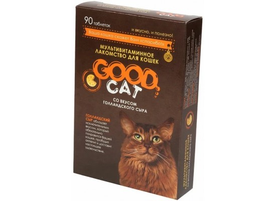 Лакомство GOOD CAT для кошек со вкусом голландского сыра 90 таблеток