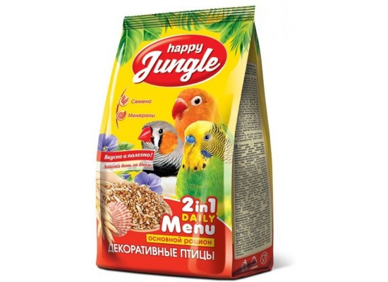 Корм Happy Jungle для декоративных птиц 350 гр