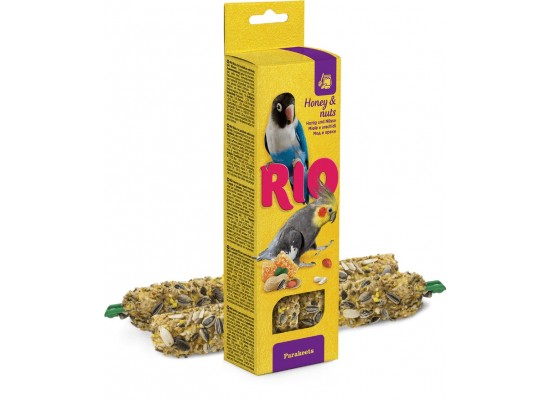 Лакомство RIO для средних попугаев орехи и мед 150 г