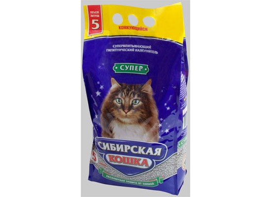 Наполнитель Сибирская кошка комкующийся, 5л