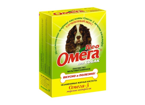 «Омега Neo» для собак с морскими водорослями 90 таб + 30%