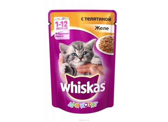 Whiskas влажный корм Вискас для котят в ассортименте, 85 г